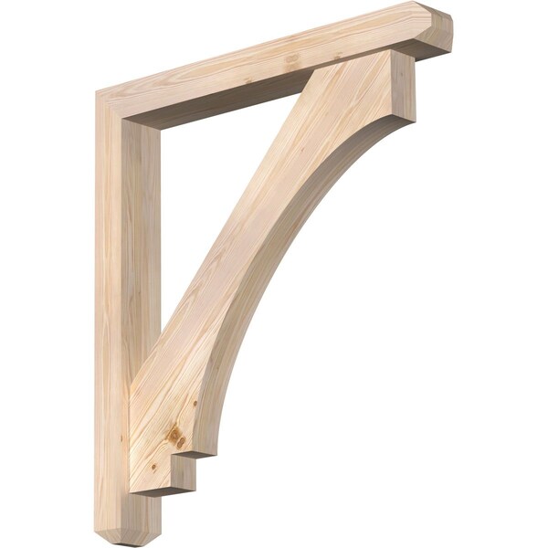 Ekena Millwork Imperial Craftsman Smooth Bracket w/ Offset Brace, Douglas Fir, 5 1/2"W x 40"D x 44"H BKT0604X40X44IMP04SDF - main